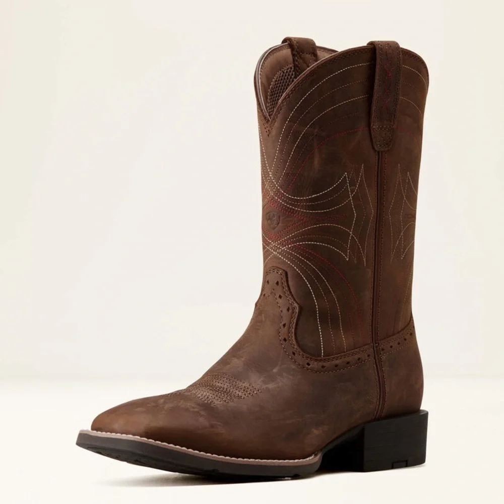 Ariat Sport Wide Square Toe Cowboy Boot Size 13D